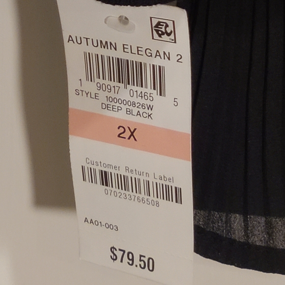 Charter Club 2X Black Layered Look Sweater Top NWT - Picture 13 of 15